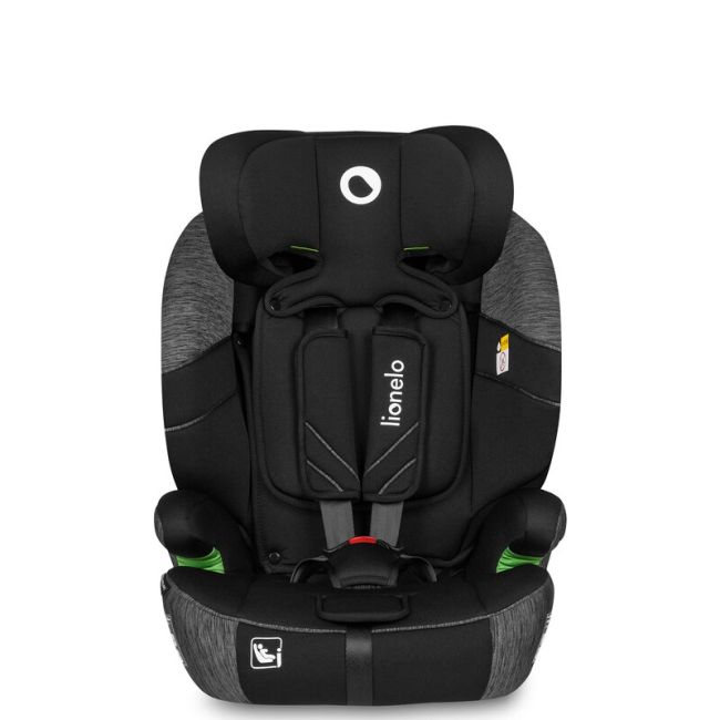 Lionelo - Scaun auto, Levi One i-Size, Universal, Instalare FWF, Cu tetiera reglabila in 10 pozitii, Cu spatar detasabil, 76-150 cm, Conform cu R129, Gri BYNLO-LEVI_ONE_I-SIZE_BLACK_GREY