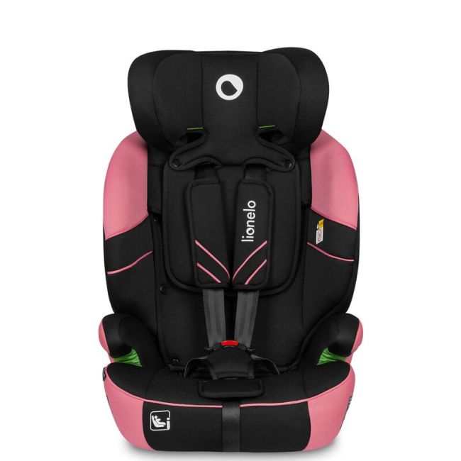 Lionelo - Scaun auto, Levi One i-Size, Universal, Instalare FWF, Cu tetiera reglabila in 10 pozitii, Cu spatar detasabil, 76-150 cm, Conform cu R129, Roz BYNLO-LEVI_ONE_I-SIZE_PINK_ROSE