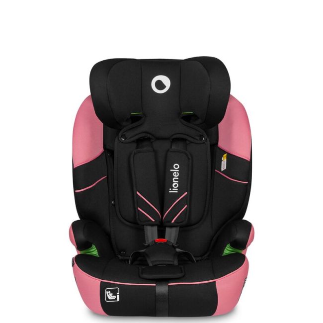 Lionelo - Scaun auto, Levi One i-Size, Universal, Instalare FWF, Cu tetiera reglabila in 10 pozitii, Cu spatar detasabil, 76-150 cm, Conform cu R129, Roz BYNLO-LEVI_ONE_I-SIZE_PINK_ROSE