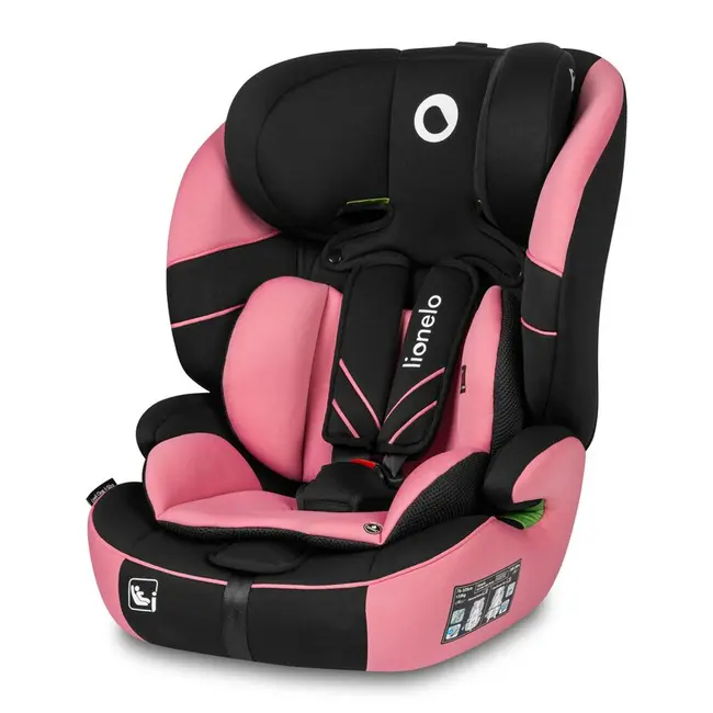 Lionelo - Scaun auto, Levi One i-Size, Universal, Instalare FWF, Cu tetiera reglabila in 10 pozitii, Cu spatar detasabil, 76-150 cm, Conform cu R129, Roz BYNLO-LEVI_ONE_I-SIZE_PINK_ROSE