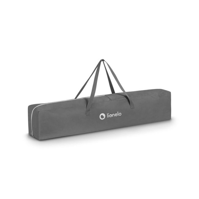 Lionelo - Tarc de joaca Willow, Pliere compacta, Include sacosa depozitare, Din plasa, Cu doua intrari laterale, Cu fermoar, Cu ventuze, Gri BYNLO-WILLOW_GREY_CONCRETE