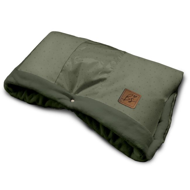 Manusi Calduroase Pentru Carucior Universal, Buzunar Special Pentru Acces Rapid La Telefon, Pentru Vremea Rece, Impermeabile, Inchidere Prin Capse, Khaki Pjb80605211