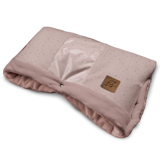 Manusi Calduroase Pentru Carucior Universal, Buzunar Special Pentru Acces Rapid La Telefon, Pentru Vremea Rece, Impermeabile, Inchidere Prin Capse, Sepia Rose Pjb80605204