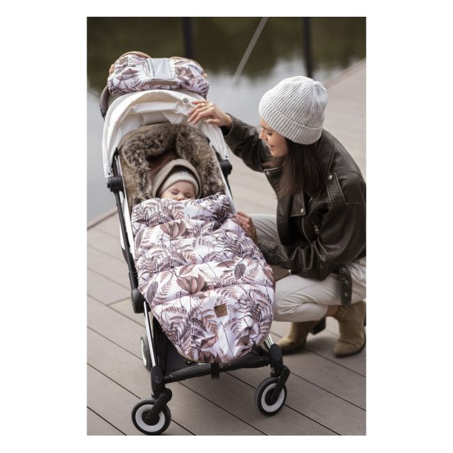 Manusi Calduroase Pentru Carucior Universal, Buzunar Special Pentru Acces Rapid La Telefon, Pentru Vremea Rece, Impermeabile, Inchidere Prin Capse, Sepia Rose Pjb80605204