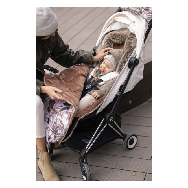 Sac De Dormit De Iarna Pentru Carucior Cu Centuri De Siguranta In 5 Puncte, Cu Blana Detasabila, Fermoare Laterale, Impermeabil Si Plus, Umplutura Fleece, 105x48cm, 0-36 Luni, Bej Pjb80605280