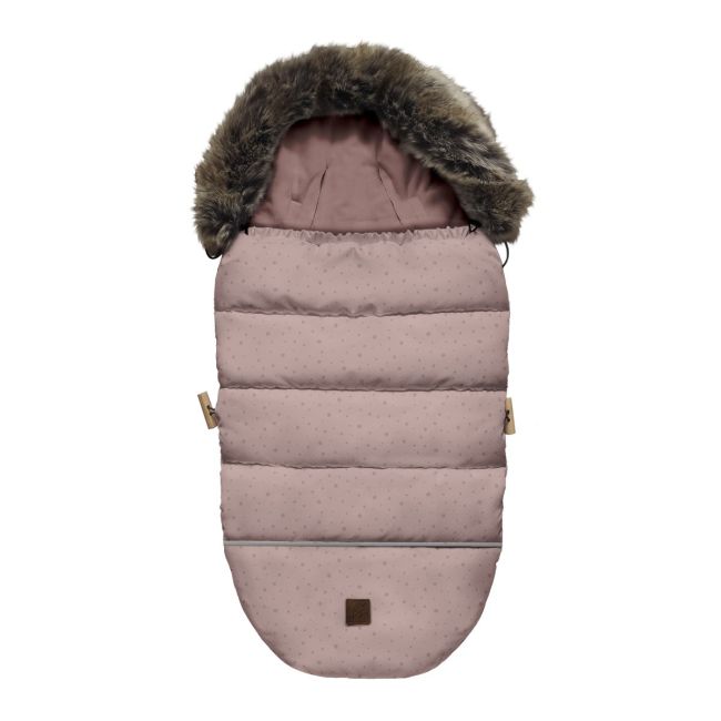Sac De Dormit De Iarna Pentru Carucior Cu Centuri De Siguranta In 5 Puncte, Cu Blana Detasabila, Fermoare Laterale, Impermeabil Si Plus, Umplutura Fleece, 105x48cm, 0-36 Luni, Sepia Rose Pjb80605297