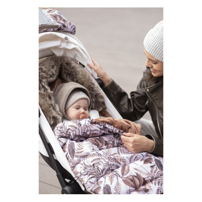 Sac De Dormit De Iarna Pentru Carucior Cu Centuri De Siguranta In 5 Puncte, Cu Blana Detasabila, Fermoare Laterale, Impermeabil Si Plus, Umplutura Fleece, 105x48cm, 0-36 Luni, Sepia Rose Pjb80605297
