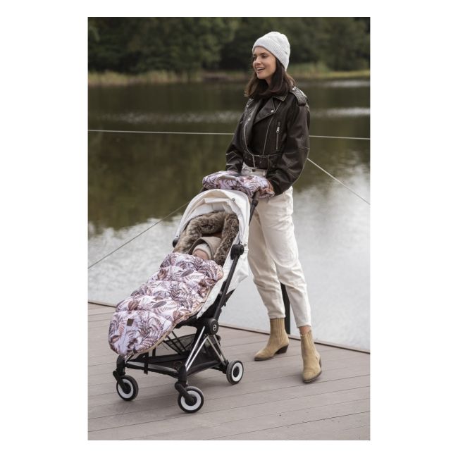 Sac De Dormit De Iarna Pentru Carucior Cu Centuri De Siguranta In 5 Puncte, Cu Blana Detasabila, Fermoare Laterale, Impermeabil Si Plus, Umplutura Fleece, 105x48cm, 0-36 Luni, Sepia Rose Pjb80605297