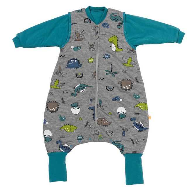 Sac de dormit cu picioruse si maneca lunga detasabila Dinosaur 60 cm + manseta 2.5 Tog BBXCJ907-25FSN