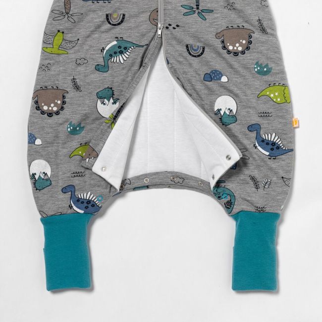 Sac de dormit cu picioruse si maneca lunga detasabila Dinosaur 60 cm + manseta 2.5 Tog BBXCJ907-25FSN