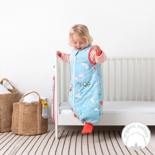 Sac de dormit cu picioruse si maneca lunga detasabila Farmyard 130 cm + manseta 2.5 Tog BBXCJ976-25FSN