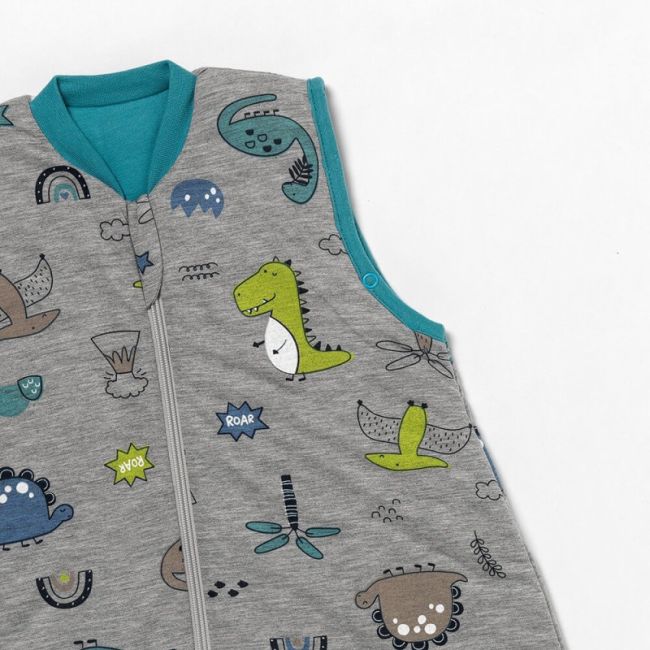 Sac de dormit cu picioruse si talpa antiderapanta Dinosaur 70 cm + manseta 1.0 Tog BBXCJ900-10FN