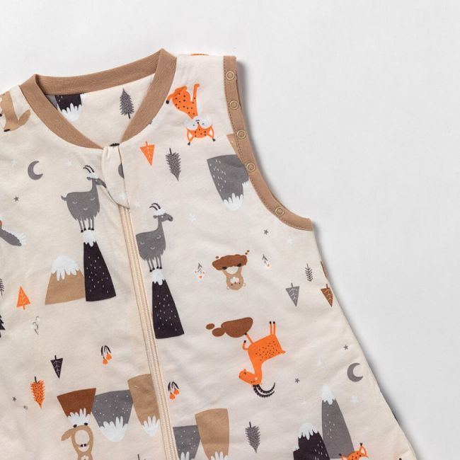 Sac de dormit cu picioruse si talpa antiderapanta Mountain Animals 100 cm + manseta 1.0 Tog BBXCJ773-10FN