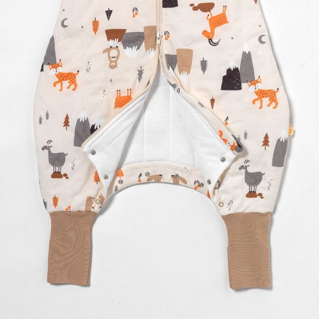 Sac de dormit cu picioruse si talpa antiderapanta Mountain Animals 70 cm + manseta 1.0 Tog BBXCJ770-10FN