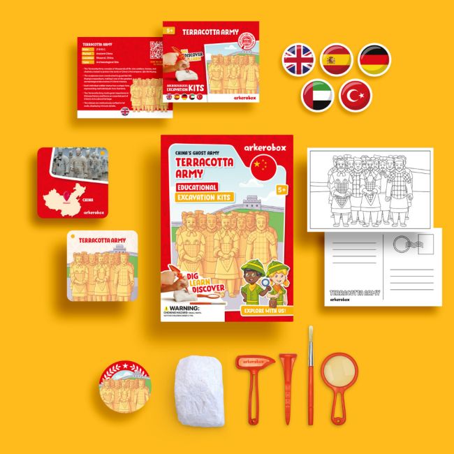 Arkerobox - Set arheologic educational si puzzle 3D, Armata de teracota JEMARK2438