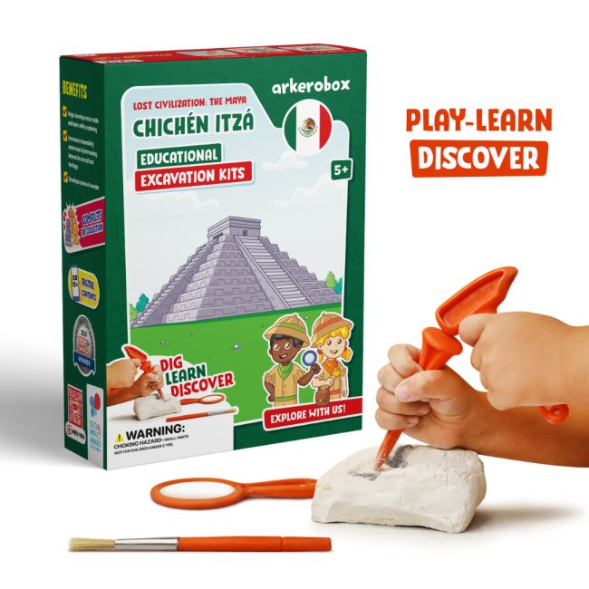 Arkerobox - Set arheologic educational si puzzle 3D, Chichen Itza JEMARK2421