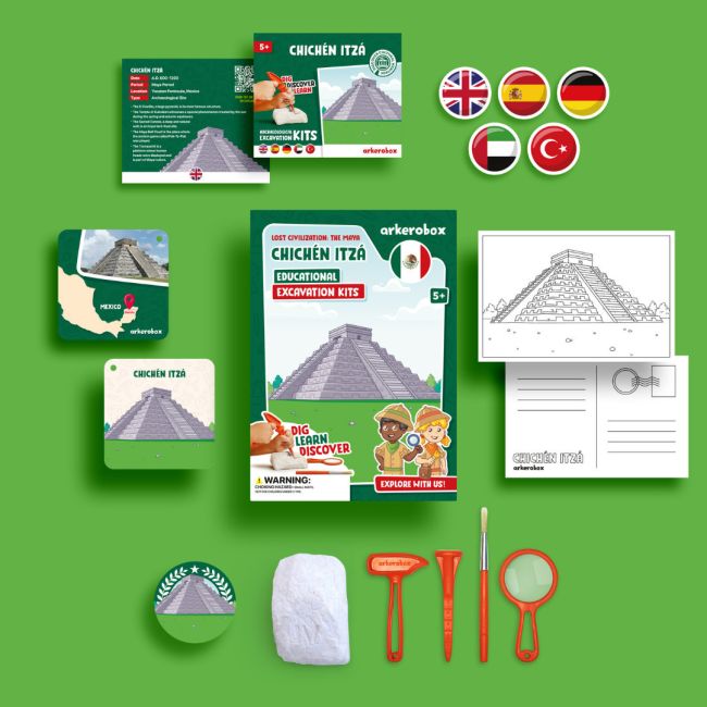 Arkerobox - Set arheologic educational si puzzle 3D, Chichen Itza JEMARK2421