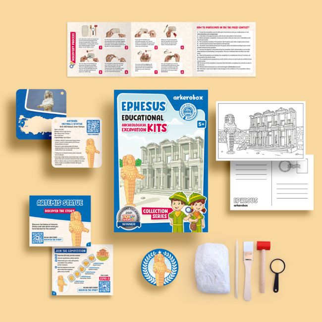 Arkerobox - Set arheologic educational si puzzle 3D, Efes - Biblioteca Celsus JEMARK2292