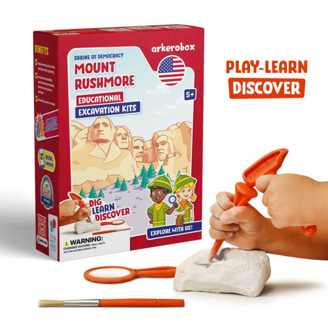 Arkerobox - Set arheologic educational si puzzle 3D, Mount Rushmore JEMARK2469