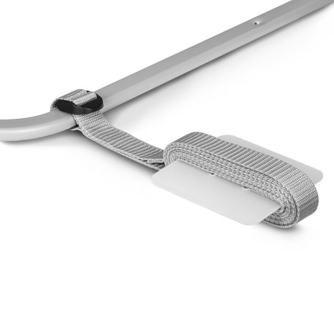 Bariera de protectie pentru pat, Lionelo, Lora XL, Pliabila, Sistem de blocare StandSafe, Geanta de transport inclusa, 150x46 cm, Conform cu BS 7972:2001+A1:2009, Gri BYNLO-LORA_XL_GREY_STONE