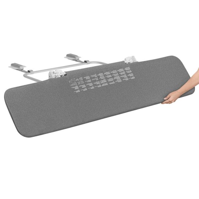 Bariera de protectie pentru pat, Lionelo, Lora XL, Pliabila, Sistem de blocare StandSafe, Geanta de transport inclusa, 150x46 cm, Conform cu BS 7972:2001+A1:2009, Gri BYNLO-LORA_XL_GREY_STONE
