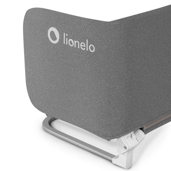 Bariera de protectie pentru pat, Lionelo, Lora XL, Pliabila, Sistem de blocare StandSafe, Geanta de transport inclusa, 150x46 cm, Conform cu BS 7972:2001+A1:2009, Gri BYNLO-LORA_XL_GREY_STONE