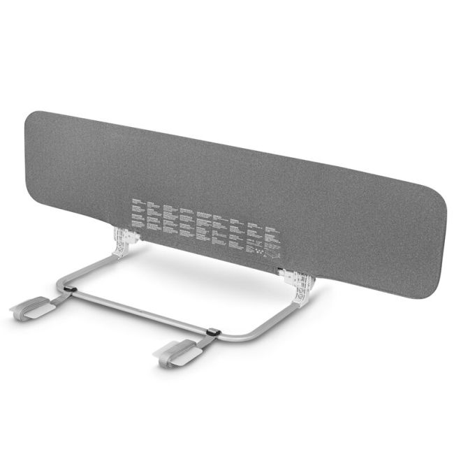 Bariera de protectie pentru pat, Lionelo, Lora XL, Pliabila, Sistem de blocare StandSafe, Geanta de transport inclusa, 150x46 cm, Conform cu BS 7972:2001+A1:2009, Gri BYNLO-LORA_XL_GREY_STONE