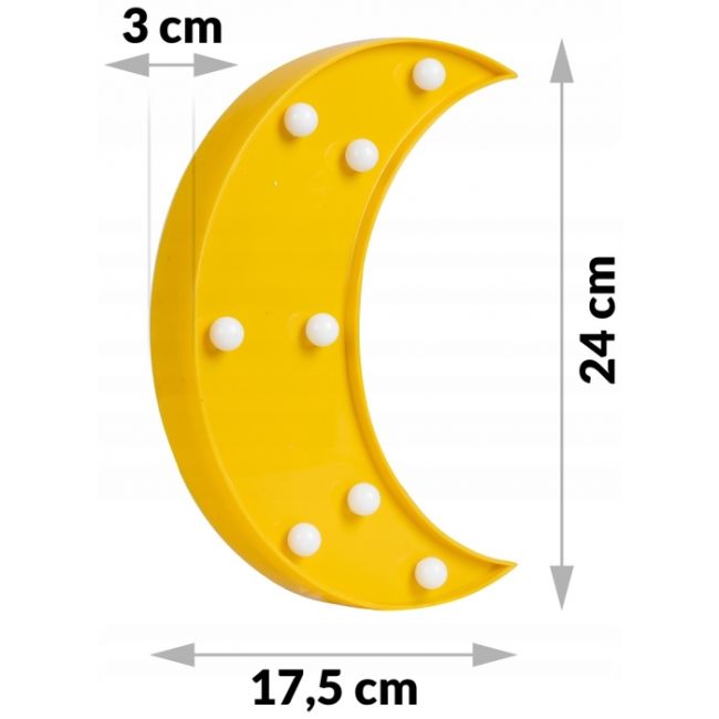 Lampa de veghe in forma de semiluna nukido 740920 - galben edeedi740920