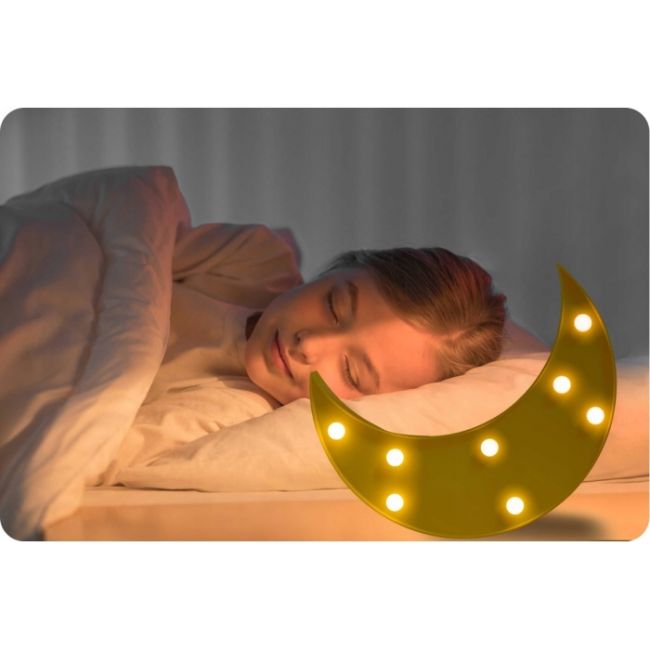 Lampa de veghe in forma de semiluna nukido 740920 - galben edeedi740920