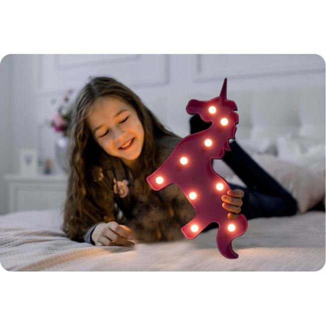 Lampa de veghe in forma de unicorn nukido 740922 - roz edeedi740922