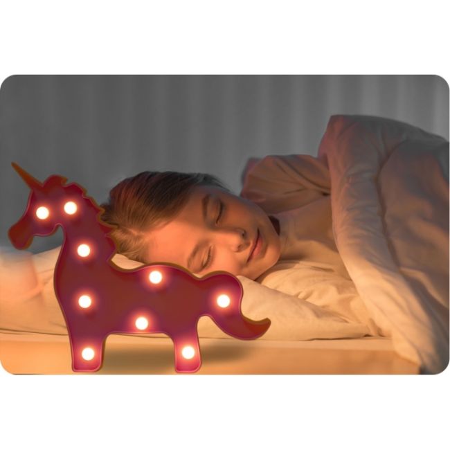 Lampa de veghe in forma de unicorn nukido 740922 - roz edeedi740922