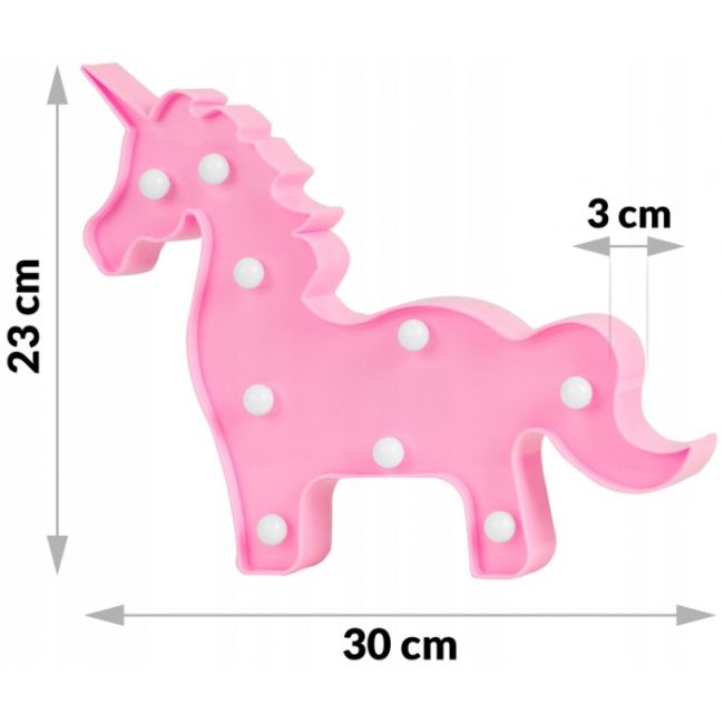 Lampa de veghe in forma de unicorn nukido 740922 - roz edeedi740922