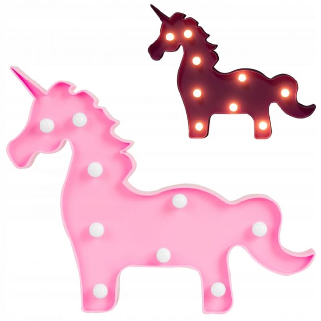 Lampa de veghe in forma de unicorn nukido 740922 - roz edeedi740922