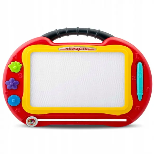 Masuta cu tabla magnetica pentru desenat cu accesorii incluse ricokids 772200 - rosu edeedi772200