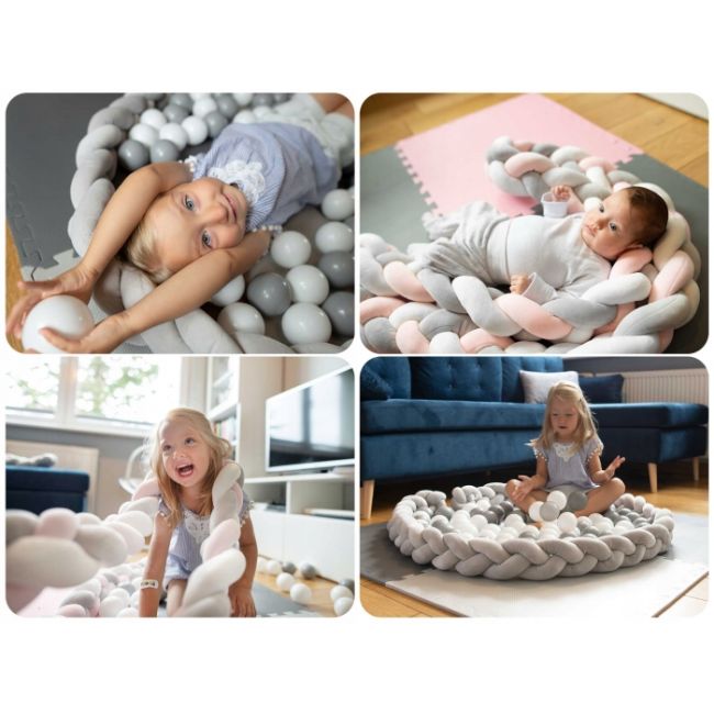 Protectie laterala pentru patut, impletita, 2 m, ricokids 722002 - mint edeedi722002