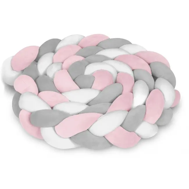 Protectie laterala pentru patut, impletita, 2 m, ricokids 722003 - roz edeedi722003