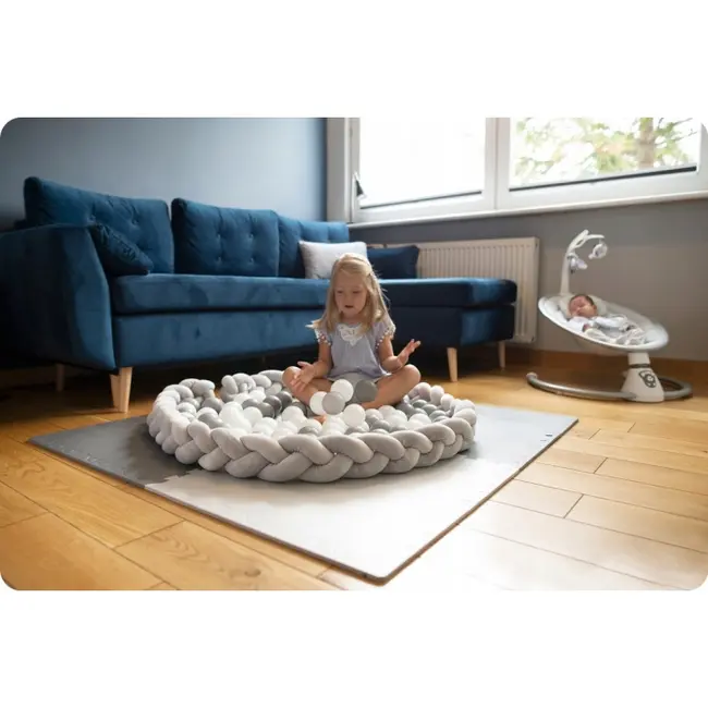 Protectie laterala pentru patut, impletita, 2 m, ricokids 722003 - roz edeedi722003