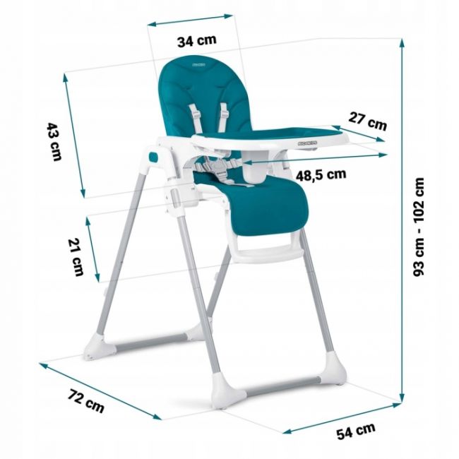 Scaun de masa pentru copii ricokids tulo 700601 - albastru edeedi700601