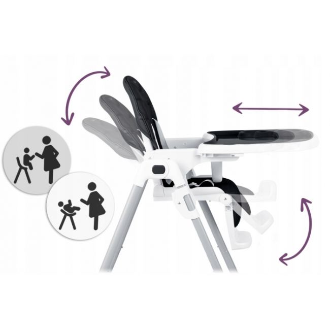 Scaun de masa pentru copii ricokids tulo 700603 - negru edeedi700603