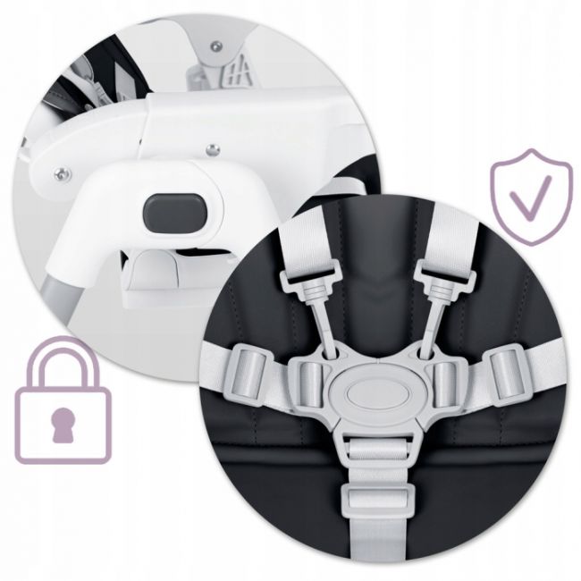 Scaun de masa pentru copii ricokids tulo 700603 - negru edeedi700603
