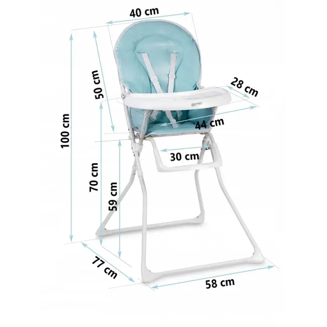 Scaun de masa ricokids fando - albastru edeedi7066