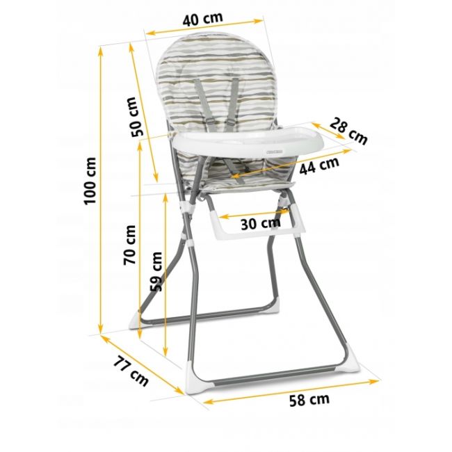 Scaun de masa ricokids fando - gri cu dungi edeedi7068