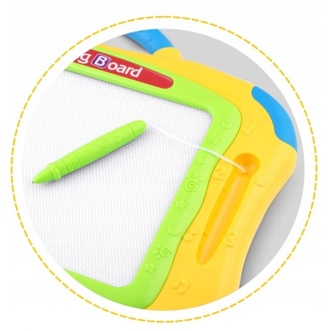 Tabla magnetica pentru desenat cu accesorii incluse ricokids 772101 - galben edeedi772101