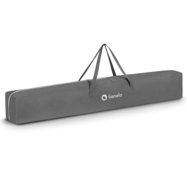 Tarc de joaca copii, Lionelo, Willow XL,180 x 200 cm, Pliere compacta, Include geanta de transport, Din plasa, Cu doua intrari laterale si fermoar, Cu ventuze pentru stabilitate, Conform cu EN 12227:2010, Gri BYNLO-WILLOW_XL_GREY_CONCRETE