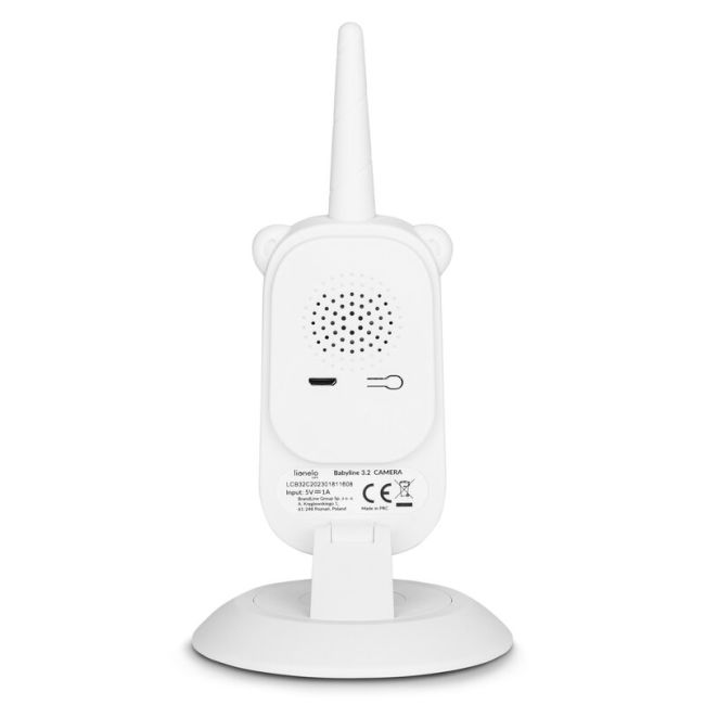 Video monitor, Lionelo, Babyline 3.2, Full HD, Comunicare bidirectionala, 2.8 inch, Cu sunete si mod de noapte, Cu 5 niveluri de detectare a sunetului, Alb BYNLOC-BABYLINE_3.2_WHITE