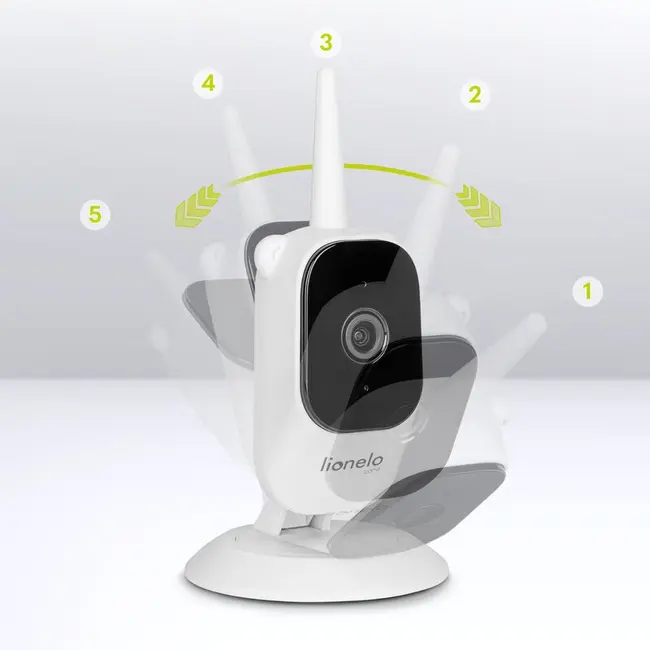 Video monitor, Lionelo, Babyline 3.2, Full HD, Comunicare bidirectionala, 2.8 inch, Cu sunete si mod de noapte, Cu 5 niveluri de detectare a sunetului, Alb BYNLOC-BABYLINE_3.2_WHITE