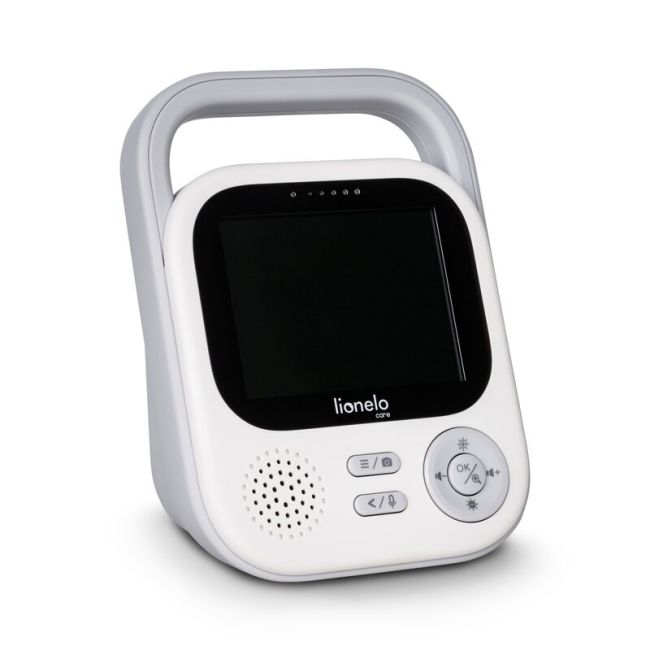 Video monitor, Lionelo, Babyline 3.2, Full HD, Comunicare bidirectionala, 2.8 inch, Cu sunete si mod de noapte, Cu 5 niveluri de detectare a sunetului, Alb BYNLOC-BABYLINE_3.2_WHITE