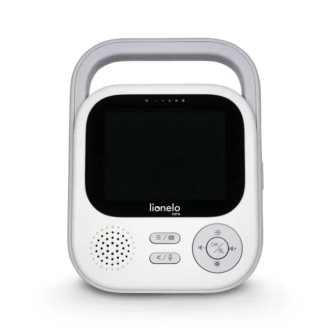 Video monitor, Lionelo, Babyline 3.2, Full HD, Comunicare bidirectionala, 2.8 inch, Cu sunete si mod de noapte, Cu 5 niveluri de detectare a sunetului, Alb BYNLOC-BABYLINE_3.2_WHITE