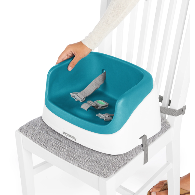 Ingenuity - booster toddler smartclean, peacock blue bbb11786