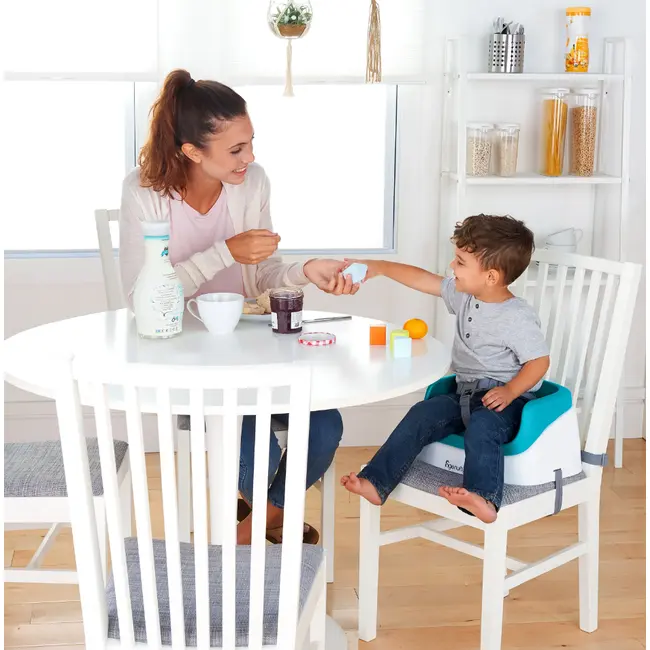 Ingenuity - booster toddler smartclean, peacock blue bbb11786